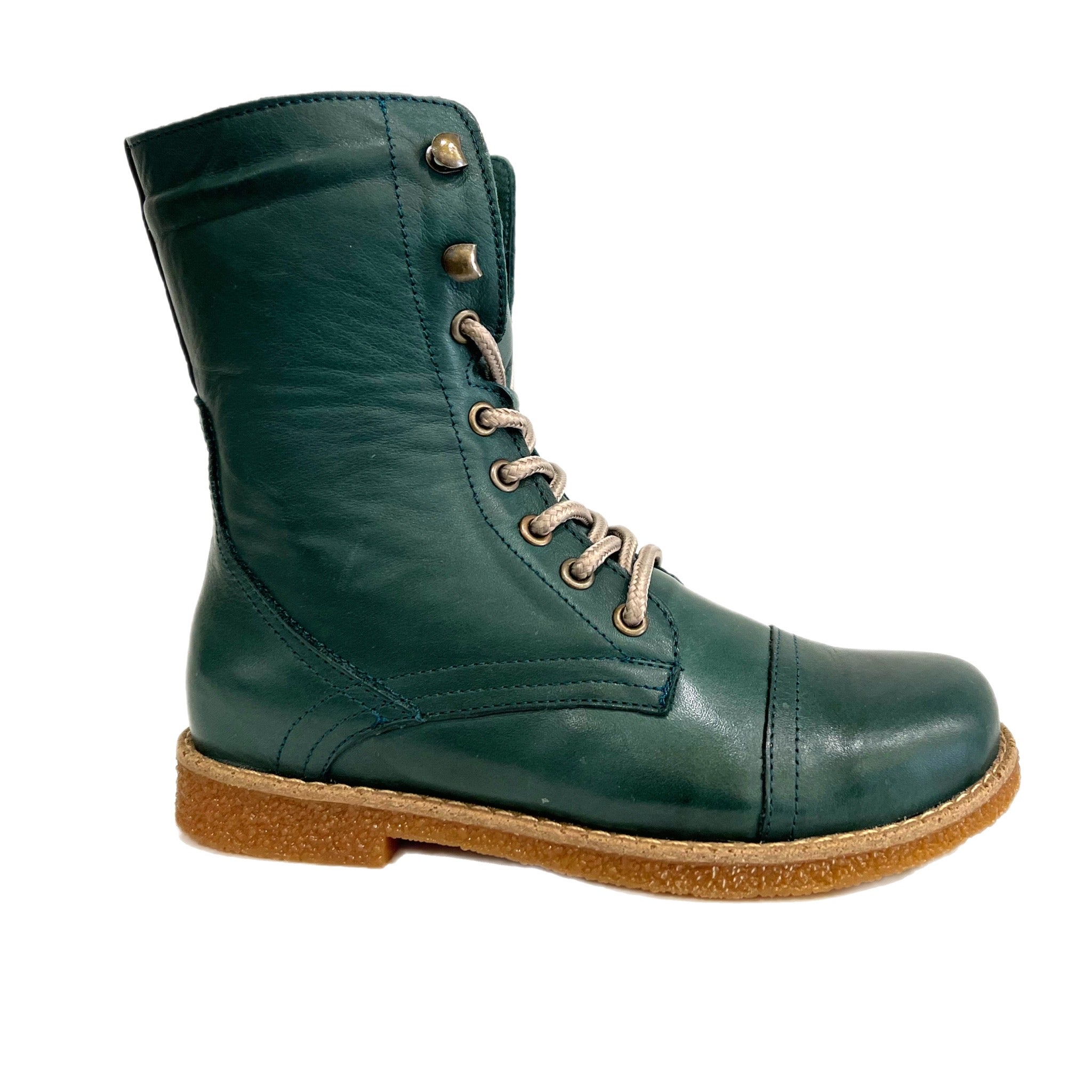 Green combat sale boots women's