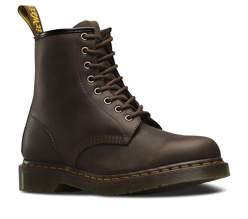 DR. MARTENS 1460 8 Eye Boot - Dark Brown Crazy Horse