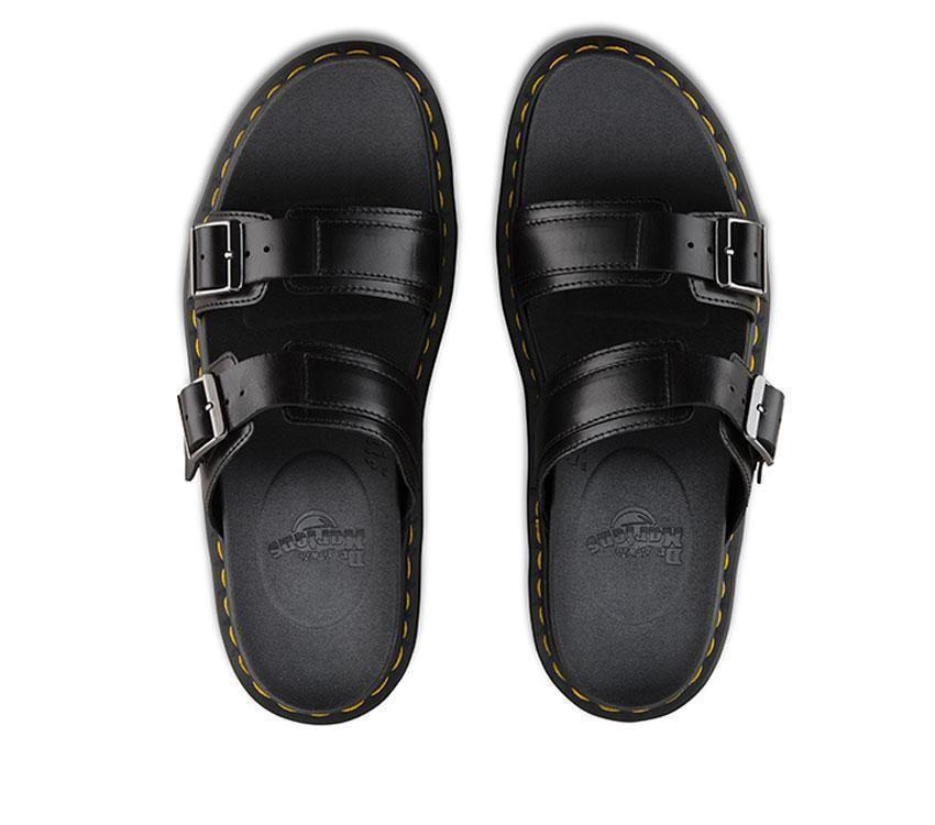 Myles leather discount buckle slide sandals